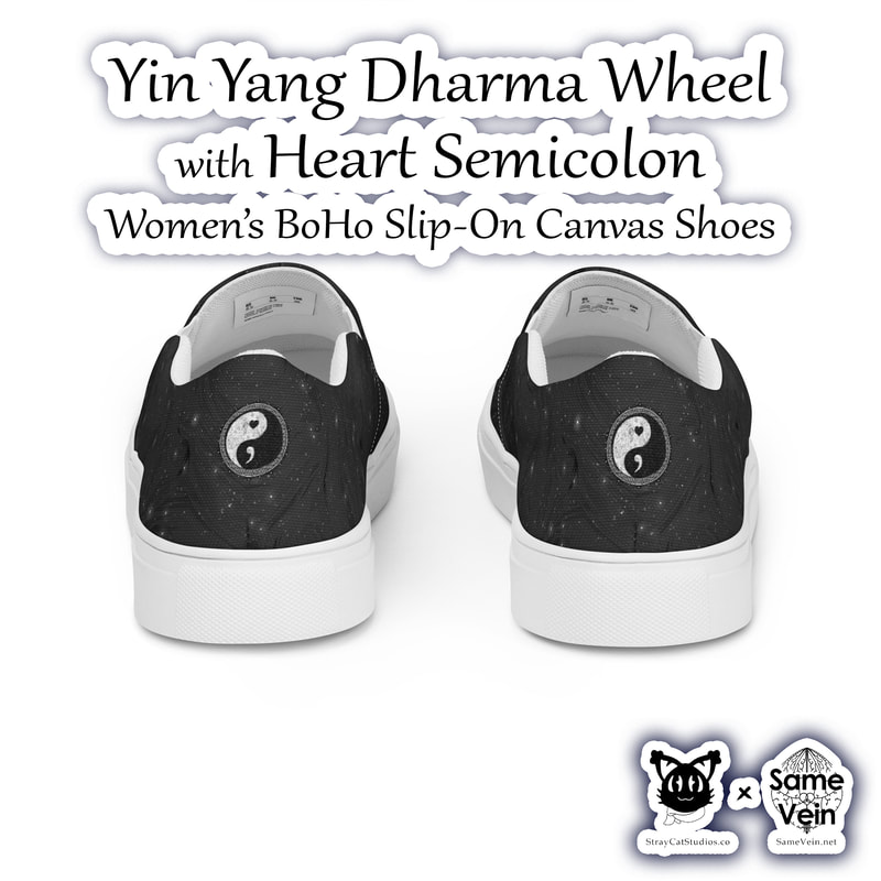 ☀ YIN YANG DHARMA WHEEL WITH HEART SEMICOLON • WOMEN'S BOHO SLIP-ON CANVAS SHOES ☀


★★★ DETAILS ★★★

☆ Made for comfort and ease, these Women’s BoHo Slip-On Canvas Shoes with our original Yin Yang Dharma Wheel with Heart Semicolon Mandala artwork are stylish and the ideal piece for completing an outfit. Equipped with removable soft insoles and rubber outsoles, it’s also easy to adjust them for a better fit.

*Important: This product is available in the following countries: United States, Canada, Australia, United Kingdom, New Zealand, Japan, Austria, Andorra, Belgium, Bulgaria, Croatia, Czech Republic, Denmark, Estonia, Finland, France, Germany, Greece, Holy See (Vatican city), Hungary, Iceland, Ireland, Italy, Latvia, Lithuania, Liechtenstein, Luxemburg, Malta, Monaco, Netherlands, Norway, Poland, Portugal, San Marino, Slovakia, Slovenia, Switzerland, Spain, Sweden, and Turkey. If your shipping address is outside these countries, please choose a different product.



★★★ FABRICATION & MATERIALS ★★★

♥ 100% polyester canvas upper side
♥ Ethylene-vinyl acetate (EVA) rubber outsole
♥ Breathable lining, soft insole
♥ Elastic side accents
♥ Padded collar and tongue
♥ Printed, cut, and handmade
♥ Blank product sourced from China



★★★ ABOUT OUR ARTWORK ★★★

☆ MANDALAS have seemingly endless design possibilities and meanings spanning throughout a multitude of spirituality, philosophy, religion, and much more since the 4th century.

♥ Zen like configurations of shapes and symbols.
♥ Often used as a tool for spiritual guidance aiding in meditation and trance induction.
♥ Originally seen in Buddhism, Hinduism, Jainism, Shintoism; representing mindful ideas, principles, shrines, and deities.
♥ Normally layered with many patterns repeated from the outside border to the inner core, the mandala is seen as a general representation of the spiritual journey, helping it spread across the world and resonating with many people outside of religion.

☆ SACRED GEOMETRY explores any and all spiritual meanings found in shapes throughout nature, math, science, the universe, and our souls.

♥ Some of the most famous examples in Sacred geometry include the Metatron Cube, Tree of Life, Hexagram, Flower of Life, Vesica Piscis, Icosahedron, Labyrinth, Hamsa, Yin Yang, Sri Yantra, the Golden Ratio, and so much more
♥ Being tied to real life evidence throughout all of time, meaning in the shapes range from mapping the creation of the universe, balancing harmony and chaos, understanding life, growth, and death, and countless other core components of what makes the world what it is.

☆ The YIN YANG, also known as the "Diagram of the Great Ultimate", is a philosophical idea of balance attributed by the Chinese Cosmologist Zhou Dunyi.

♥ Yin, the black portion of the symbol, is connected to female energy, darkness, the earth, passivity, and much more.
♥ Yang, the white segment, is associated with male vibes, light, the heavens, activity, and so forth.
♥ Brought together, you find complete balance and harmony in mind, body, and soul. You cannot have one without the other.

☆ The FLOWER OF LIFE symbol is one of the most well known illustrations of Sacred Geometry.

♥ Starting with the Vesica Piscis symbol (2 overlapping circles), the pattern extends out to 19 circles traditionally.
♥ When represented with only 7 interconnected circles, you have the SEED OF LIFE.
♥ Many find this pattern throughout all of nature, lending itself to representing all of Life, the formation of the Universe, and Existence itself.

☆ The SEMICOLON indicates a sudden long pause in literature, but this has spiritually and emotionally expanded deeper.

♥ The design is a message of solidarity and affirmation for those handling mental wellness issues such as depression, bipolar, and addiction.
♥ Many attribute the semicolon to suicide awareness, as those who passed this way also came to a sudden stop in their story.
♥ Many use the symbol to mark themselves as to connect with others that resonate with the semicolon.



★★★ DISCOVER MORE ★★★

If you enjoyed these BoHo Slip-On Canvas Shoes, check out our others here for both Men and Women↓

BoHo Slip-On Canvas Shoes → https://www.etsy.com/shop/samevein/?etsrc=sdt§ion_id=41612461



★★★ SAME VEIN & STRAY CAT STUDIOS ★★★

☆ Thank you so much for your support! When people shop with us, it allows us to do more to support others, whether it be with our mental wellness & health work or assisting other creators do what they do best! We hope our work brings you peace and happiness both inside and out!

☆ Share the love on social media and tag us for a chance of free giveaways!

☆ Same Vein:

“A blog and community using creative outlets to understand mental wellness. Whether it be poetry, art, music, or any other medium, join in on the conversations! Check out our guided journals and planners or mandala activity and coloring books for self-improvement exercises. We also have home décor, books, poetry, apparel and accessories.”

♥ Etsy → https://www.etsy.com/shop/SameVein
♥ Website → SameVein.net
♥ Pinterest → @SameVein
♥ Facebook → @AlongTheSameVein
♥ Twitter → @Same_Vein
♥ Instagram → @Same_Vein

☆ Stray Cat Studios:

“A community of creators working for creators. Our goal is to bridge the gap between company and community, bringing together the support and funds creators need to keep doing what they love while lifting each other up at the same time. The arts are not about competition, it is about cooperation. We're all in this together!”

♥ Website → StrayCatStudios.co
♥ Pinterest → @StrayCatStudios
♥ Facebook → @straycatstudiosofficial
♥ Twitter → @StrayCatArt
♥ Instagram → @straycatstudios

Much love! ♪